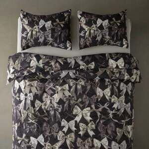 UO Urban Outfitters Juliette Bow Ribbon Coquette Edgy Duvet set NWOT Queen size